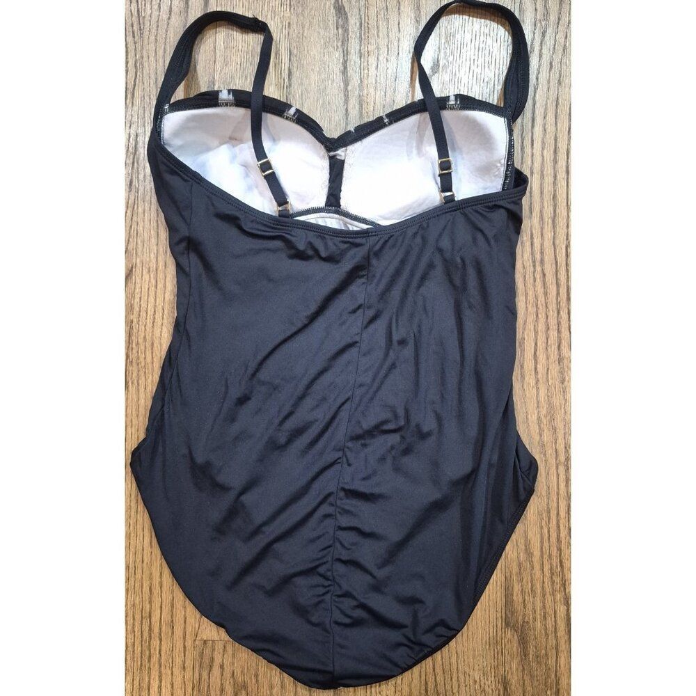 La Blanca Slimming Ruched One-piece Swimsuit Bathingsuit Women's Size 14 - Picture 2 of 3